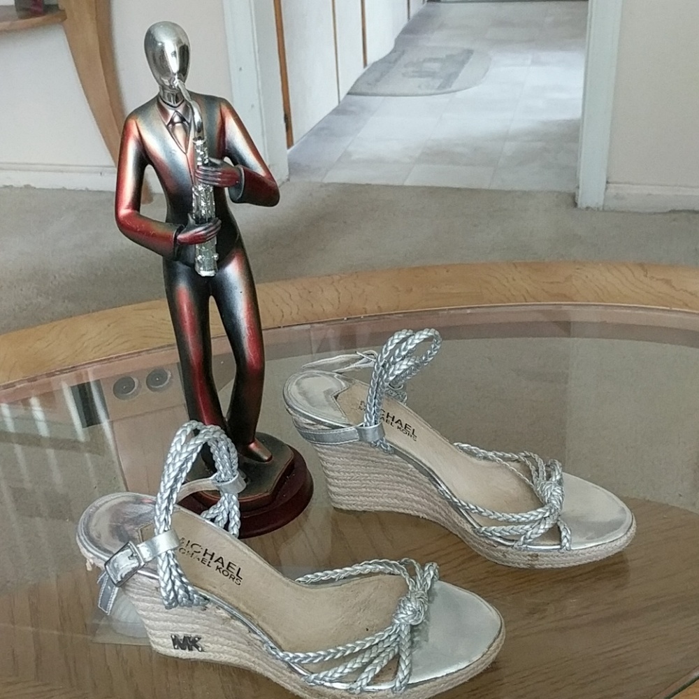 Silver Michael Kors Sandals